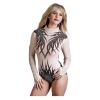 Largemouth Western Fashion Rhinestone Leotard Black Costume (Small) view 1