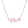 10K Gold Color Honeycomb Dangle Earring 3 Tone (rose gold necklace) view 1