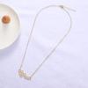 10K Gold Color Honeycomb Dangle Earring 3 Tone (rose gold necklace) view 4