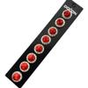 4 Pairs 15mm Rhinestone Round Shaped Acrylic Stone Inside Crystal Ear Studs For Dance Competitions Stage Performance Bridal Party Earrings Jewelry Red view 2