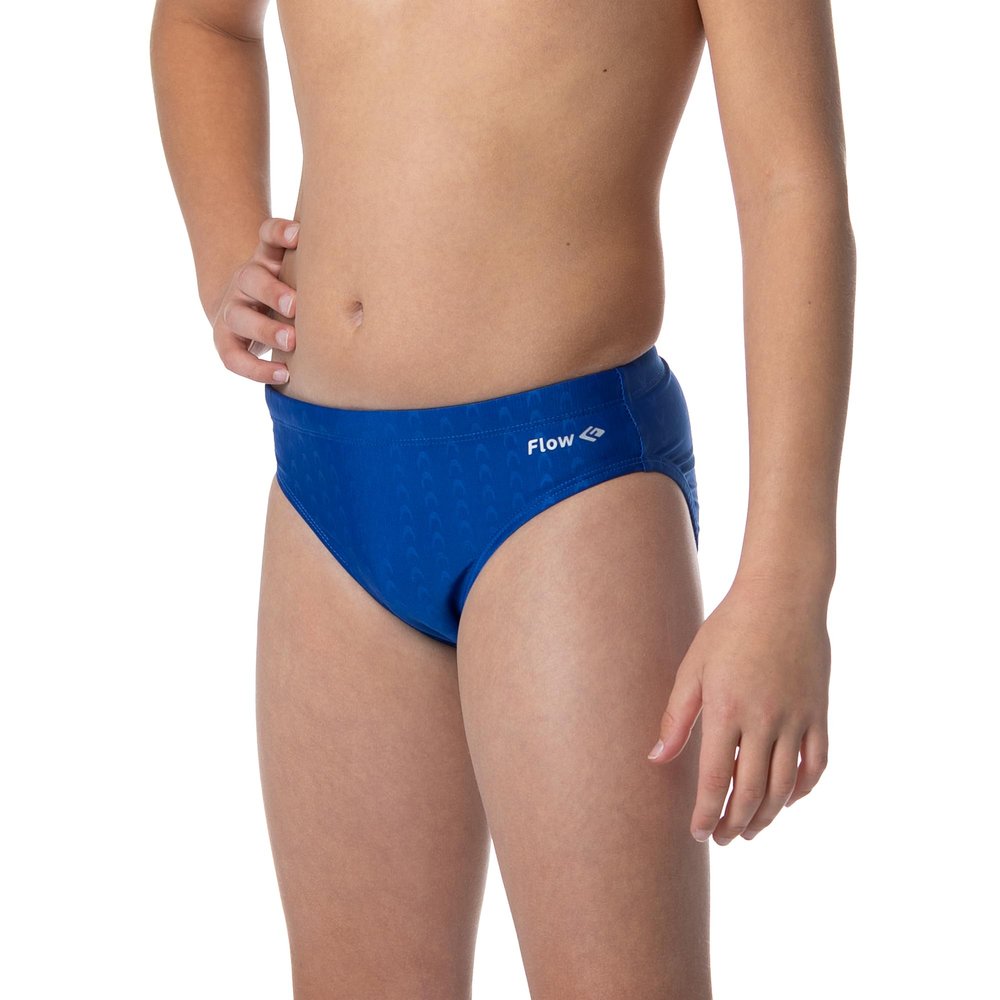 Flow Swim Briefs Boys Brief Style Swimsuit Sizes 21 to 32 in Black, Navy, and Blue (Blue, 32 (31" - 32" Waist))