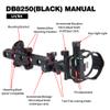 TOPOINT ARCHERY CNC Aluminum 5 Pins Or 7 Pins .019" Tool-Less Bow Sight with Micro Adjust Detachable Bracket LED Sight Light Left and Right Hand (PRO 5 PINS, Black) view 2
