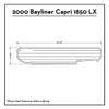 2000 Bayliner Capri 1850 LX Swim Platform Pad Boat EVA Teak Decking 1/4" 6mm (Dark Grey with Black Lines) view 1