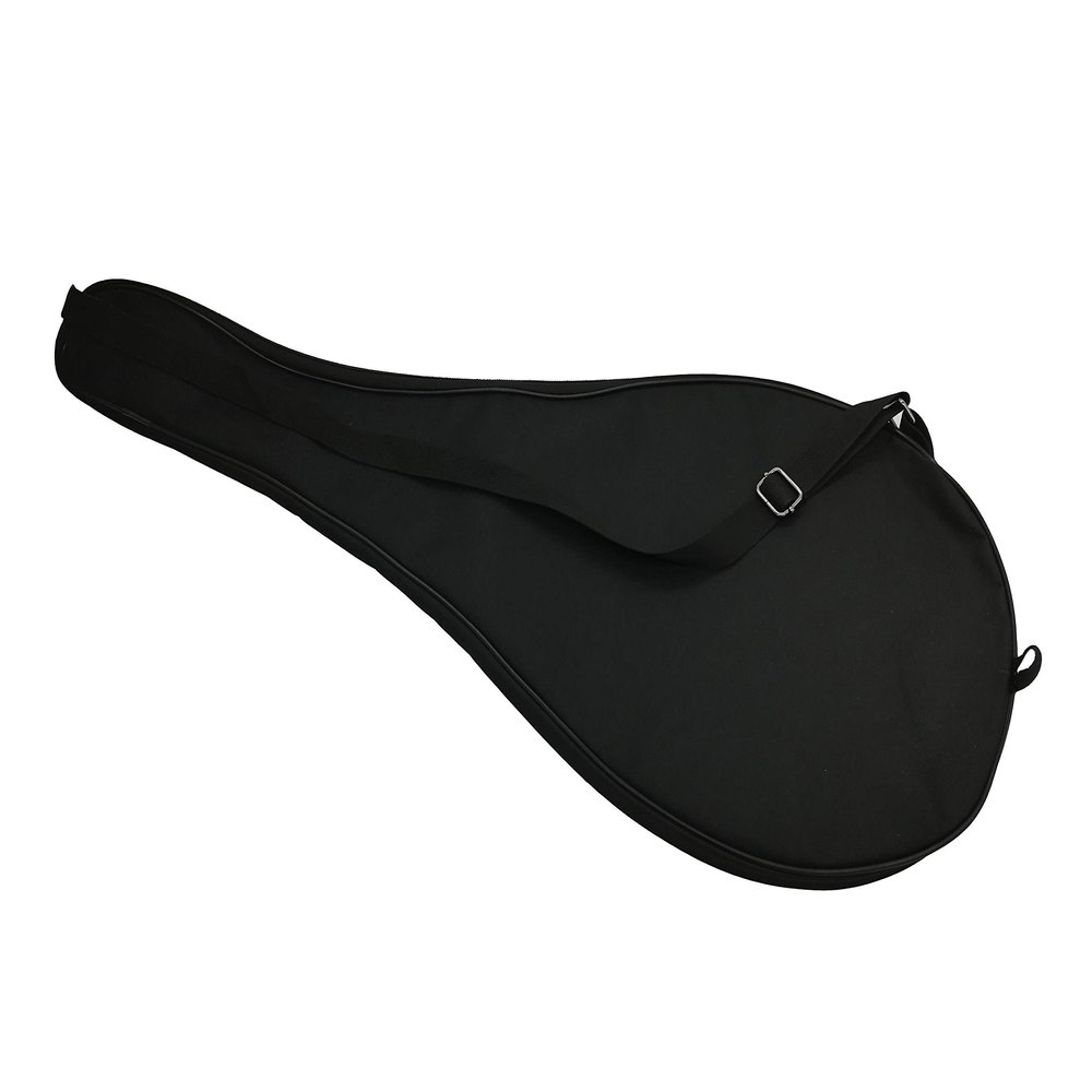 Silfrae Single Tennis Racket Cover Lightweight Padded Tennis Racquet Bag (Black, Large)