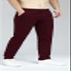 Plaid&Plain Men's Skinny Stretchy Khaki Pants Colored Pants Slim Fit Slacks Tapered Trousers 819 Burgundy 33X34 view 3