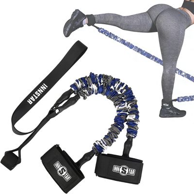 INNSTAR Booty Resistance Band Glute Cord Cable Machine for Hip Home Workout Cable Kickbacks with Instructions & Carry Bag 70 LBS