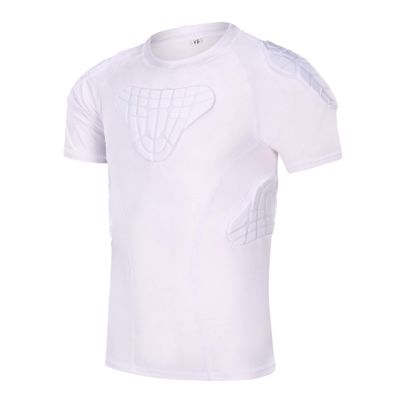 DGXINJUN Youth Padded Shirt Boys Football Rib Protector for Kids Girls Softball Baseball Padded Compression Shirt Sport Shirt Chest Sternum Protective Heart Guard Shirt