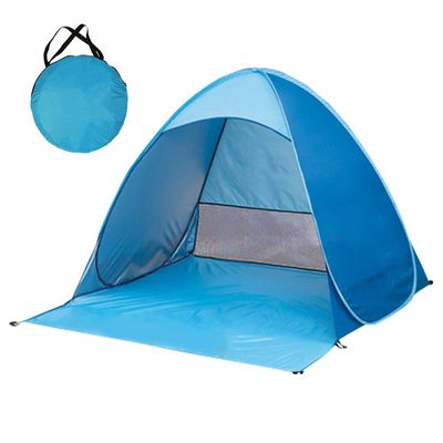 CShopping Large Beach Tent UV Pop up Sun Shelter Tents, Big Portable Automatic Sun Umbrella, Waterproof/Windproof Instant Easy Outdoor Cabana, Fit 3-4 Persons for Camping, Hiking, Set up in Seconds