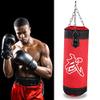 Heavy Punching Bag,Training Boxing Bag with Chain for Adults Men Women(Empty) (60CM-Red) Martial Arts view 2