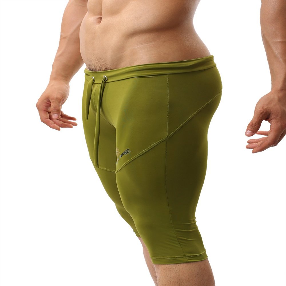 BRAVE PERSON Men's Sports Shorts Quick-Dry Swim Trunks, Fitness, Running, Cycling Pants 2221 (S/Waist 26''-30'', Green)
