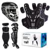 Champro Fastpitch Softball Catcher's Set - Headgear, Chest Protector, Leg Guards, Black, Age 9-12 (CBSF9) view 1