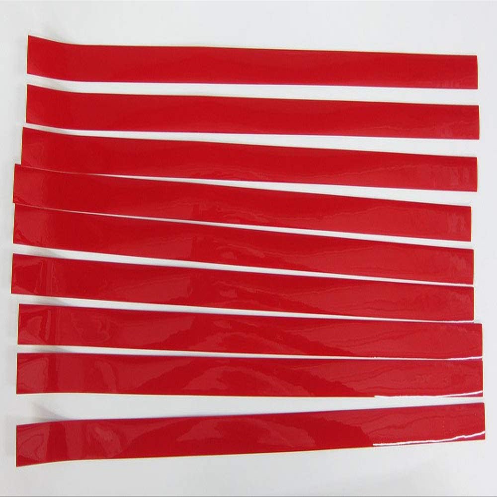 Pro-Tuff Decals 1" Wide Football Helmet Stripe 20 Mil Thick (Pack of 25) Helmet Tape (Red)