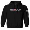 0160. Freedom Military Patriotic Proud American Flag Armour US USA Sweatshirt Pullover Hoodie (Black, Large) view 1