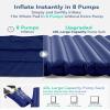 Hikenture Double Sleeping Pad,Extra Thick 3.75in Camping Mattress 2 Person,Queen Size Inflatable Air Mat,Lightweight and Compact,for Backpacking,Car Camping,Hiking,Tent,Cot(Navy Pumpsack) view 4