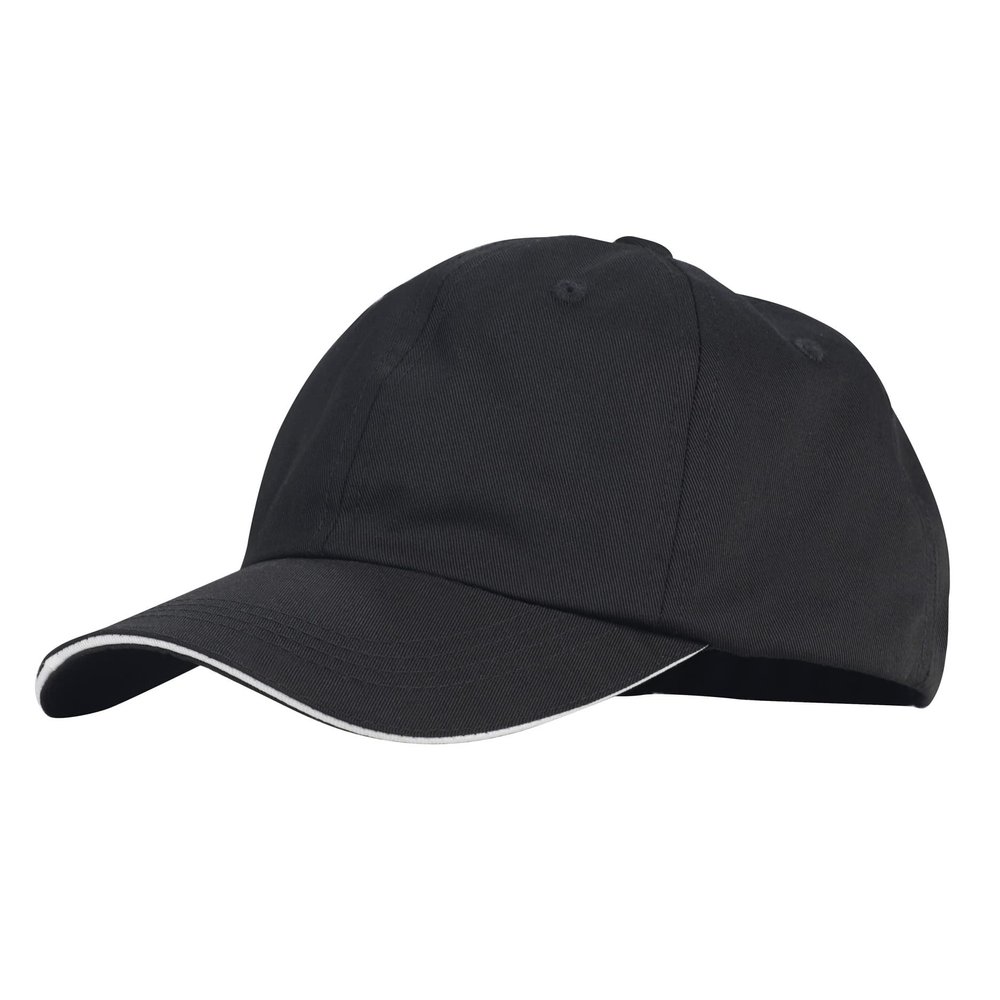 Winco 4 3/4" H Black Adjustable Baseball Hat