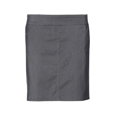 SLIM-SATION Women's Golf Wide Band Pull On Skirt with Real Pockets (Charcoal,8)