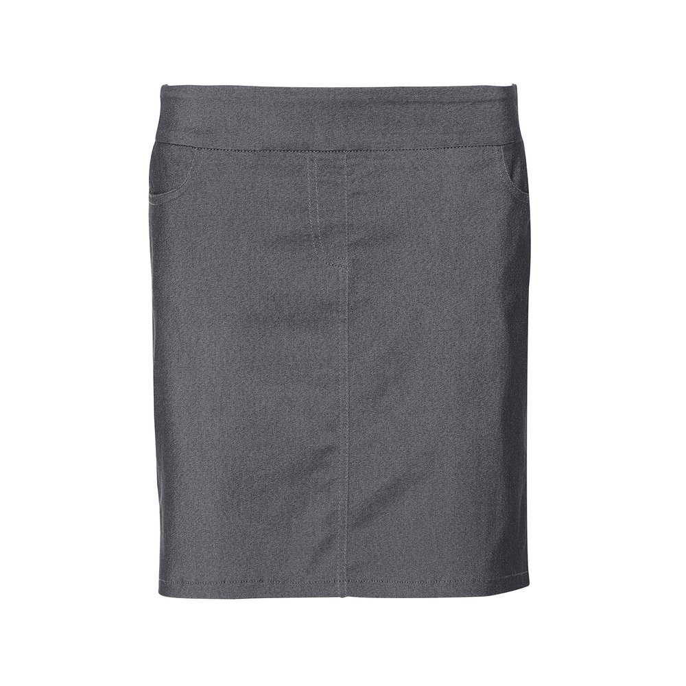 SLIM-SATION Women's Golf Wide Band Pull On Skirt with Real Pockets (Charcoal,8)