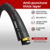 Fincci 700x25c Tire, Foldable 25-622, 60 TPI with LVL3 Nylon Protection, Tough Nylon and Rubber Compound, 700 x 25c Road Bike Tires for Racing Touring - Pack of 2 view 4