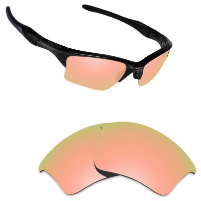 Alphax Rose Gold Mirrored Polarized Replacement Lenses for Oakley Half Jacket 2.0 XL Sunglasses