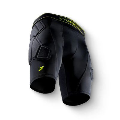 Storelli BodyShield Unisex Goalkeeper Sliders 2.0, High-Impact Protection, Sweat-Wicking, UV-Resistant Athletic Undershorts for Soccer & Heavy-Duty Sports | Black | Medium