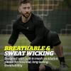 Storelli ExoShield Goalkeeper 3/4 Pants, High-Impact Protection, Sweat-Wicking, UV-Resistant Athletic Bottoms for Soccer & Heavy-Duty Sports, Black, Youth Small view 4