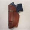 Fits Ruger lc9 with CT Trigger Guard Laser Brown Leather ambidextrous Holster Iwb,sob view 2