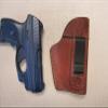 Fits Ruger lc9 with CT Trigger Guard Laser Brown Leather ambidextrous Holster Iwb,sob view 3