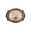 HUABOLA CALYN Western Belt Buckle Initial Letters ABCDMRJ to Z Cowboy Rodeo Small Gold Belt Buckles for Men Women (N) view 1