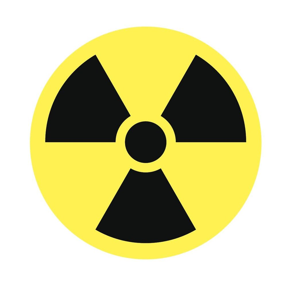 Toxic Nuclear Hazardous Waste Icon Vinyl Decal Bumper Sticker (8" Wide)
