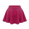 Loxdonz Girls Kids Casual Mini Stretch Waist Flared Plain Pleated Skater Skirt (13 Years, Cerise) view 1