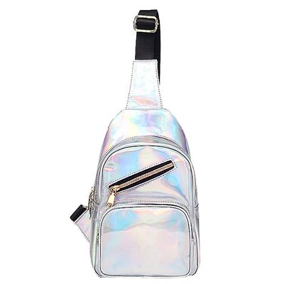 Aisi Fashion Women Ladies Holographic Laser Sling Bag Small Crossbody Daypack Casual Backpack Chest Bag
