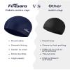 Firesara Fabric Swim Cap, High Elasticity Swimming Cap Keeps Hair Clean Breathable Fit Both Long Hair Short Hair, Swim Caps Woman Girls Men Kids One Size Hat view 3