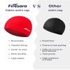 Firesara Fabric Swim Cap, High Elasticity Swimming Cap Keeps Hair Clean Breathable Fit Both Long Hair Short Hair, Swim Caps Woman Girls Men Kids One Size Hat view 3