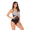 JJ-GOGO Women Plus Size Print Tankini Swimjupmsuit Swimsuit Beachwear Padded Swimwear Black view 2