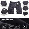MAGCOMSEN Mens Cargo Shorts Long Capri Elastic Below The Knee 3/4 Cotton Casual Summer Shorts with Pockets Purplish Grey 34 view 4