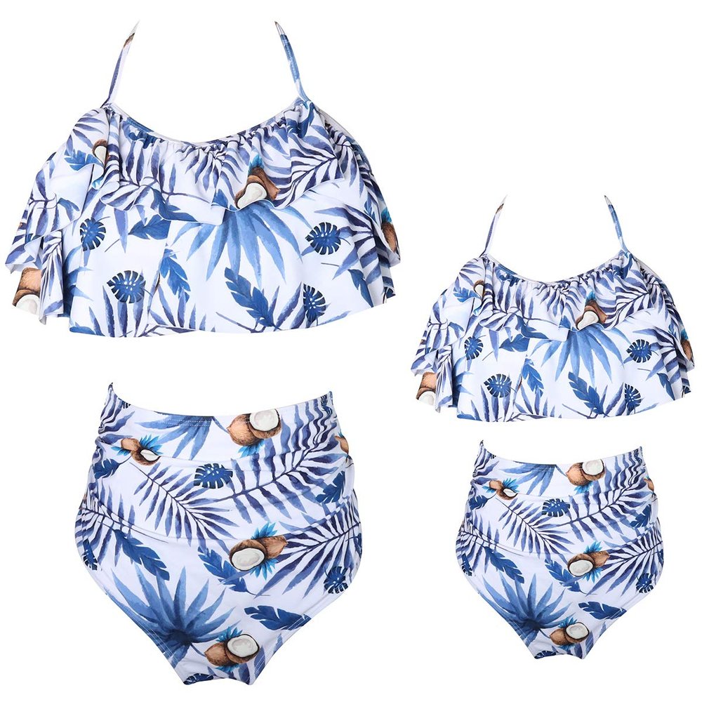 Baby Girls Swimsuits Mommy and Me Swimsuits 2 Pieces Family Matching Swimsuit