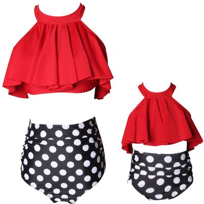 Baby Girls Swimsuits Mommy and Me Swimsuits 2 Pieces Family Matching Swimsuit