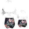 Baby Girls Swimsuits Mommy and Me Swimsuits 2 Pieces Family Matching Swimsuit White Black view 3