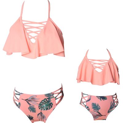 Baby Girls Swimsuits Mommy and Me Swimsuits 2 Pieces Family Matching Swimsuit