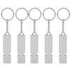 Bnineteenteam 5Pcs Whistles,Aluminum Alloy Dual Tubes Whistles with Keychain for Emergency (Silver) Mountaineering Protective Equipment Supplies view 4