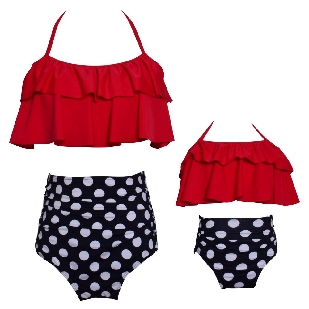 Baby Girls Swimsuits Mommy and Me Swimsuits 2 Pieces Family Matching Swimsuit