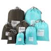 8PCS Waterproof Dry Drawstring Bags Storage Packing Bag for Sports Outdoor Traveling (Light Blue+Brown) view 1
