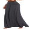 EXCHIC Women's Boho Flod Over Long Maxi Skirt Elastic High Waisted Long Skirts for Women (Dark Shadow, X-Large) view 2
