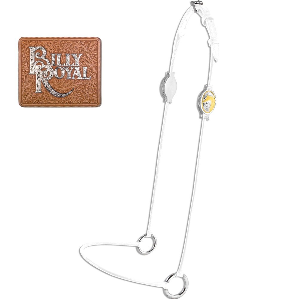 Billy Royal Comfort Concho Original Thread Arabian Halter (White/Silver, Yearling)