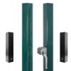 Aoneky Tennis Net Posts Set, Square Steel Posts with 800lb Upgraded Hand Crank Reel & 20" Ground Sleeves, for Permanent or Portable Court Setup view 1