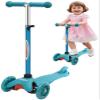 ChromeWheels Scooter for Kids, Deluxe 3 Wheel Scooter for Toddlers 4 Adjustable Height Glider with Kick Scooters, Lean to Steer with LED Flashing Light for Ages 3-6 Girls Boys, Aqua view 1