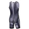 Triathlon Tri Suit Men's Race Cycling Skinsuit Gel Pad Outdoor Jumpsuit Grey XXXL view 2