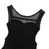 Agoky Kids Girls Ballet Latin Dance Dress Gymnastics Leotard Ballerina Tutu Dress Costume Black High-Low 6 view 4