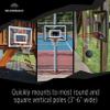 Silverback Junior Youth 33" Basketball Hoop with Lock n Rock Mounting Technology Mounts to Round and Vertical Poles, Black (B8410W) view 3