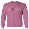 0160. Freedom Military Patriotic Proud American Flag Armour US USA Men's Long Sleeve t Shirt (Pink 2X Large) view 1